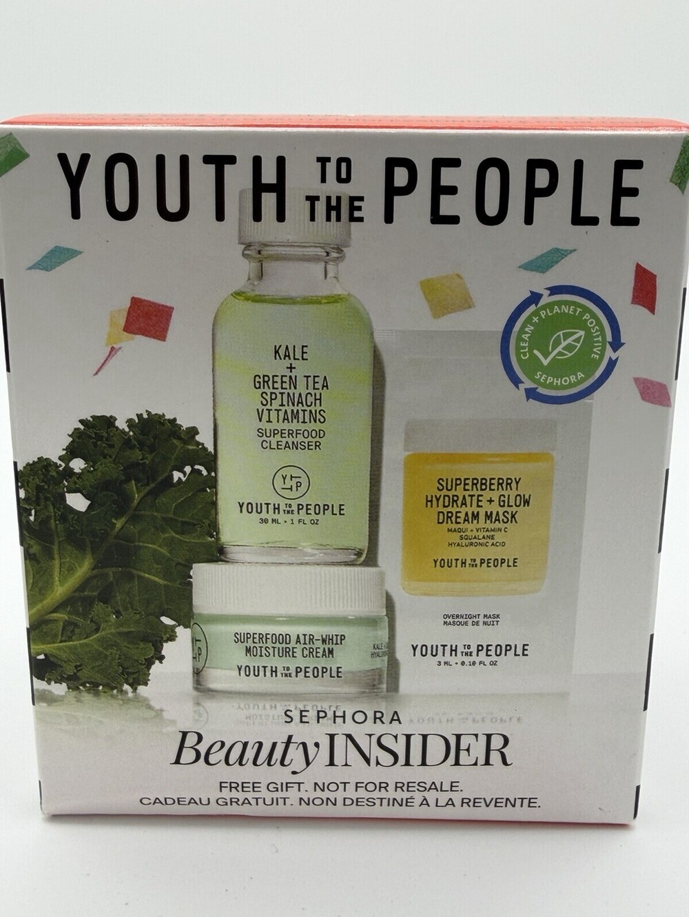 SEPHORA Youth To The People Beauty Insider Birthday Gift 3 Piece Set - NIB